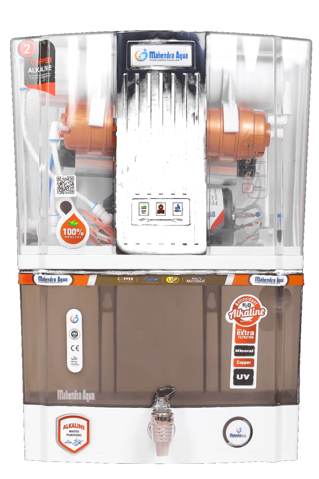 Mahendra Aqua Classic home water purifier in black and smoke finish